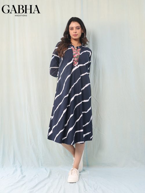Cotton Embroidery Printed Dress