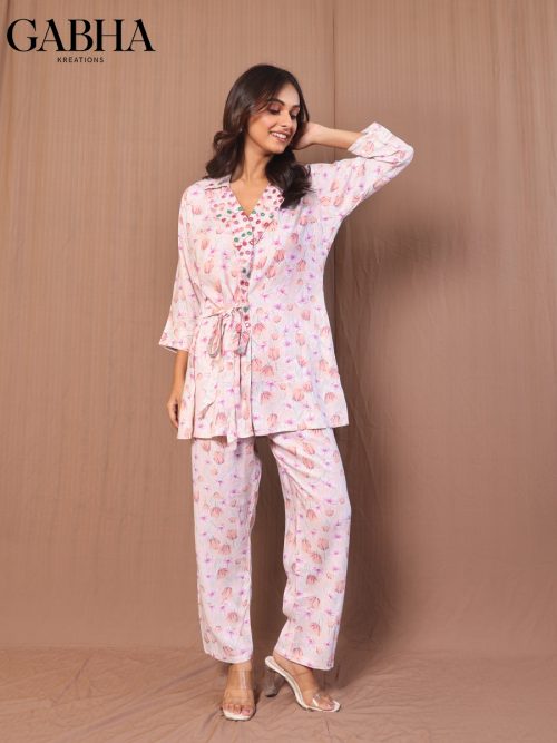 Cotton Embroidery Plain Co-ord