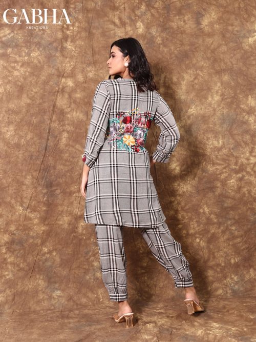 Cotton Checks Embroidery Co-Ords Sets