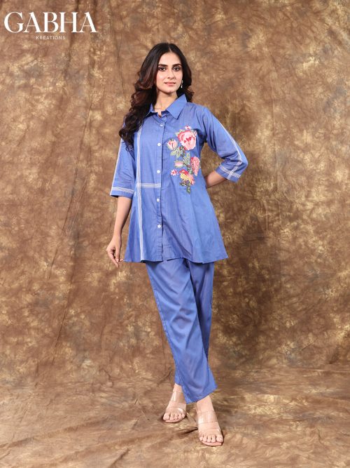 Cotton Embroidery Plain Co-ords