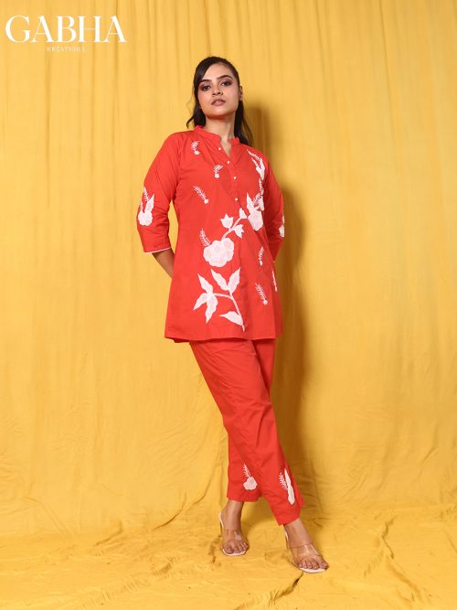 Cotton Embroidery Plain Co-ords