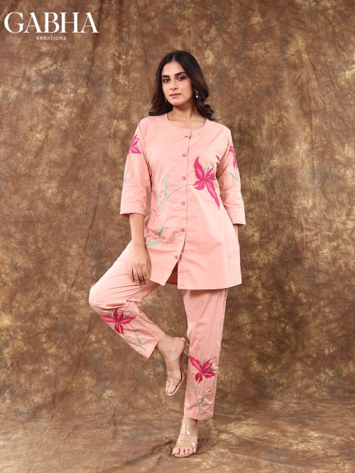 Cotton Embroidery Plain Co-ords