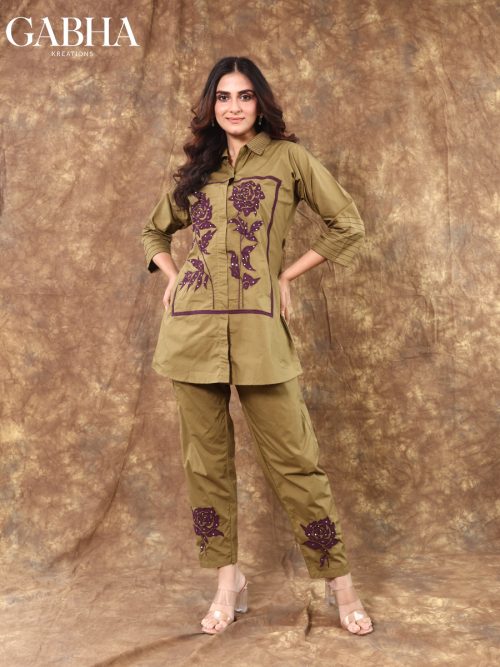 Cotton Embroidery Plain Co-ords