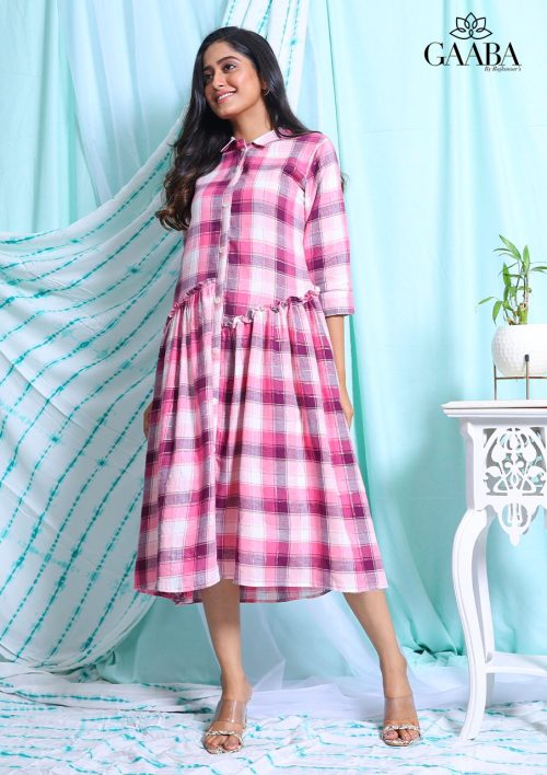 Cotton Checked Dress