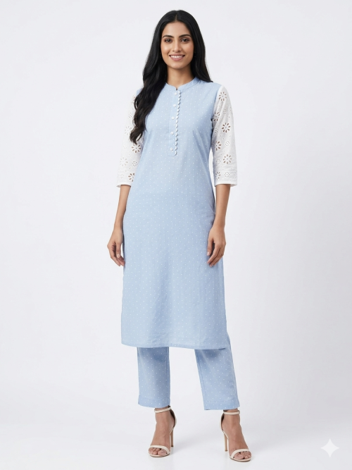 Cotton Striped Printed Kurta Pant
