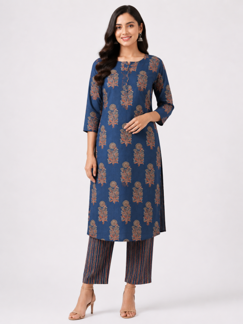 Cotton Printed Kurta Pant