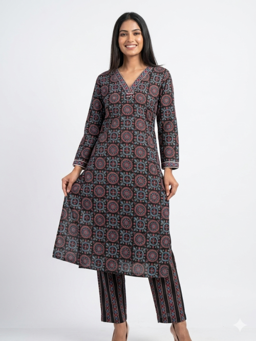 Cotton Printed Kurta Pant