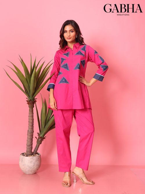 Cotton Embroidery Plain Co-ords