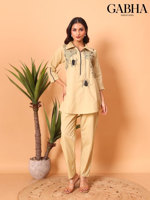 Cotton Embroidery Plain Co-ords