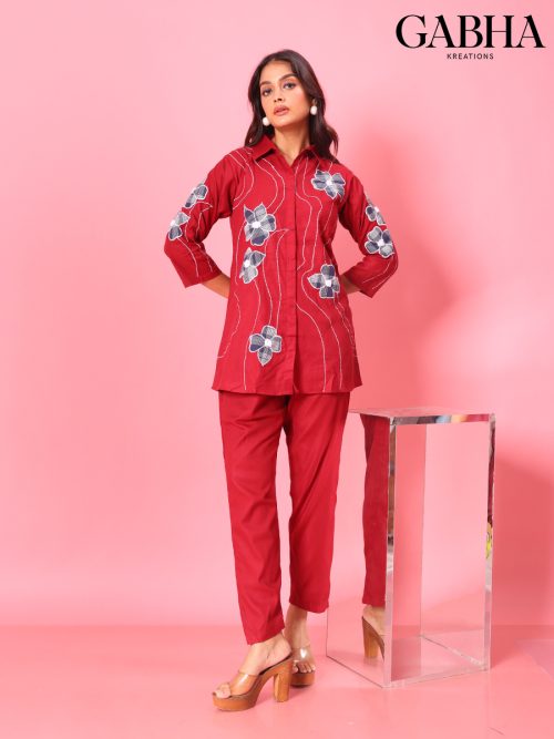 Cotton Embroidery Plain Co-ords