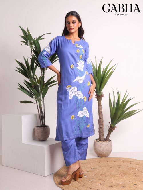Cotton Embroidery Plain Kurta Pant