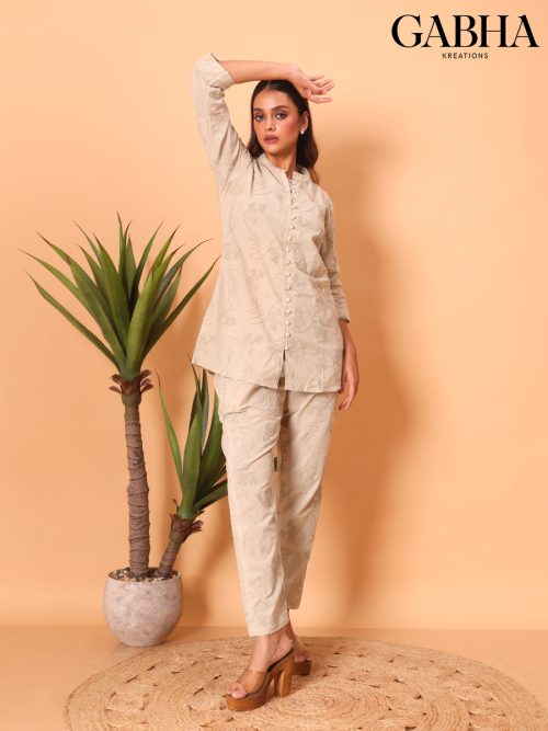 Cotton Embroidery Plain Co-ords