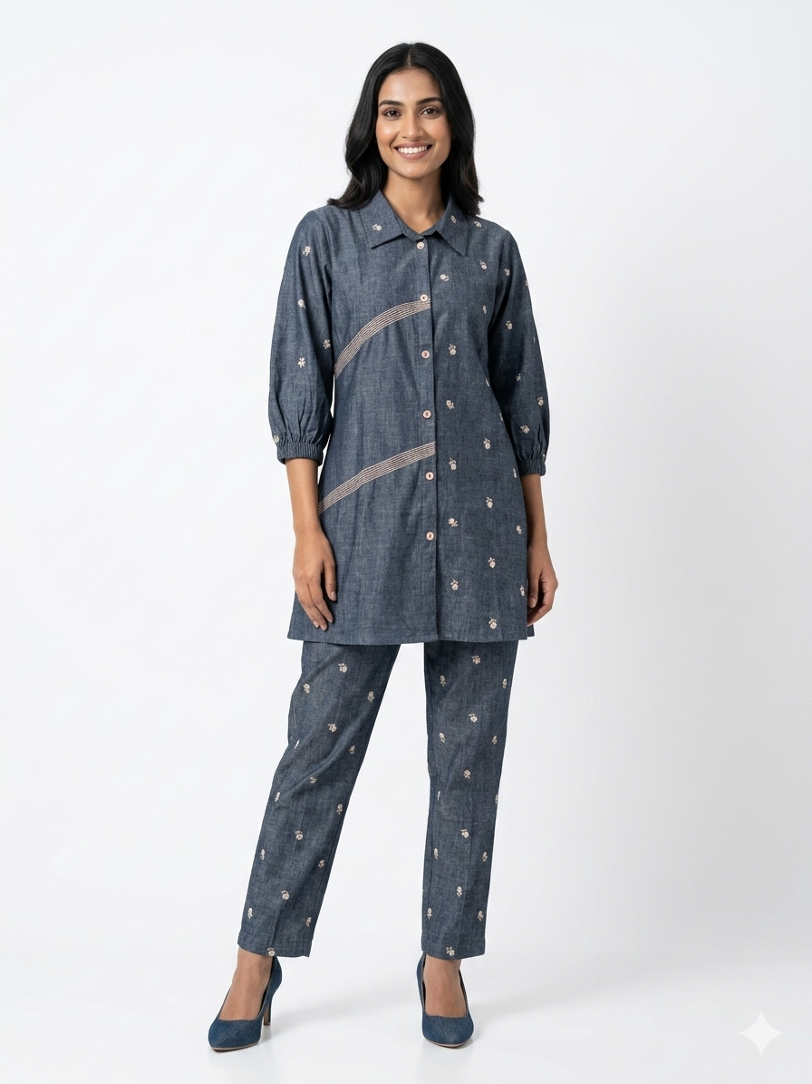 Denim Printed Co-ords