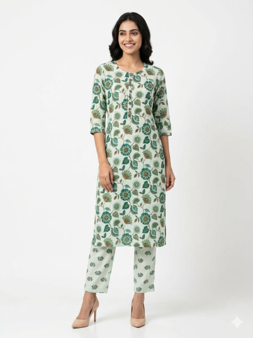 Cotton Printed Kurta Pant
