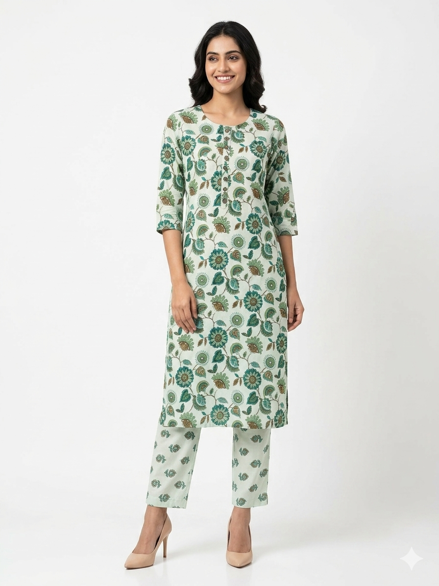 Cotton Printed Kurta Pant
