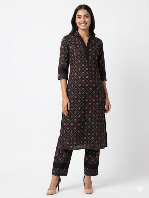 Cotton Printed Kurta Pant