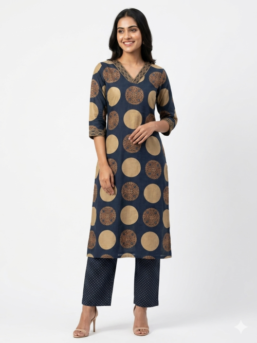 Cotton Printed Kurta Pant