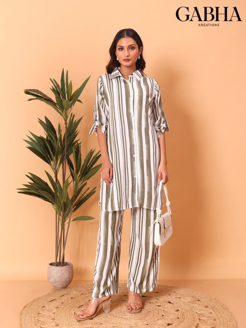 Cotton Striped Kurta Pant