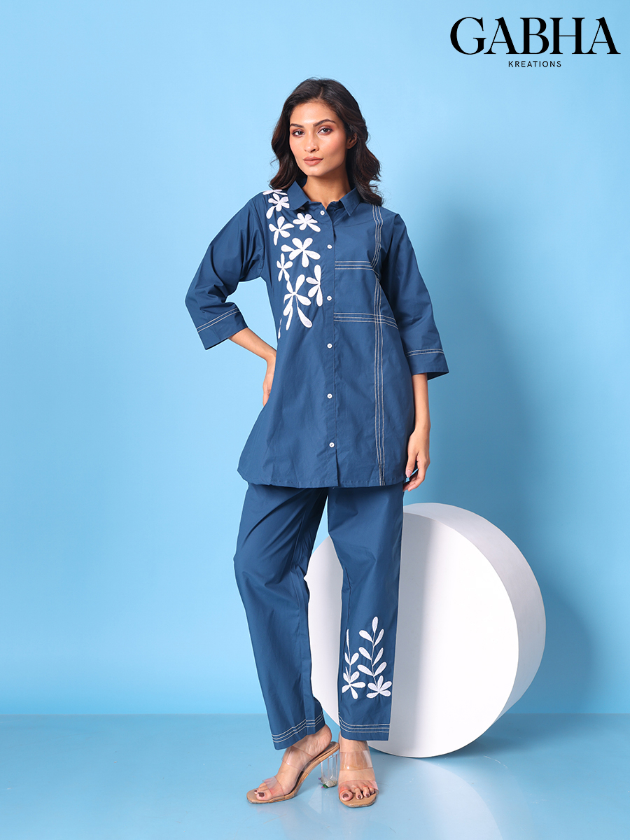 Cotton Embroidery Plain Co-ords