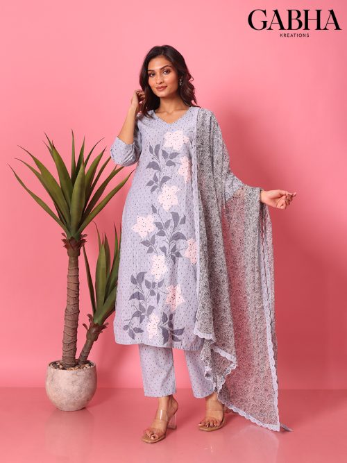 Cotton Printed Kurta Pant Dupatta