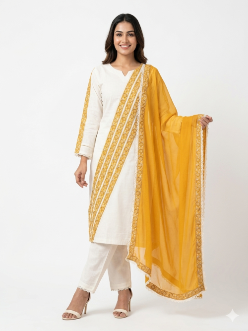 Cotton Printed Kurta Pant Dupatta