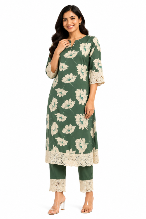 Cotton Printed Kurta Pant