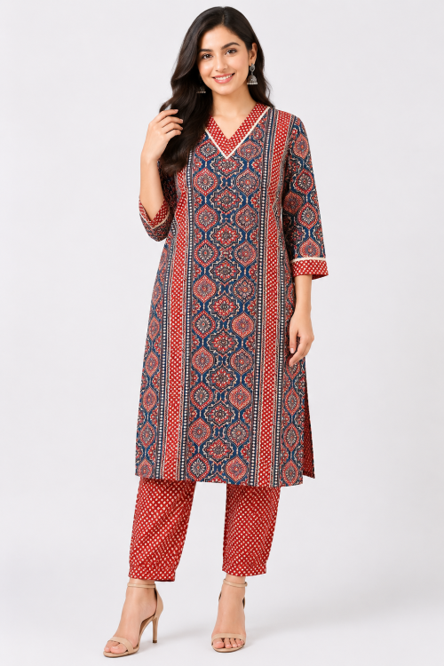 Cotton Printed Kurta Pant
