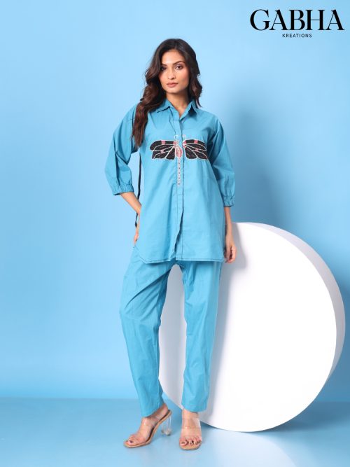 Cotton Embroidery Plain Co-ords