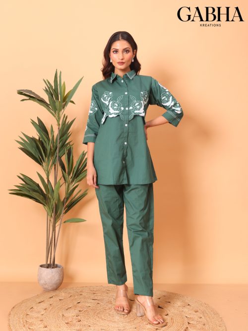 Cotton Embroidery Plain Co-ords