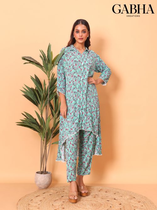 Cotton Printed Lace Co-ords
